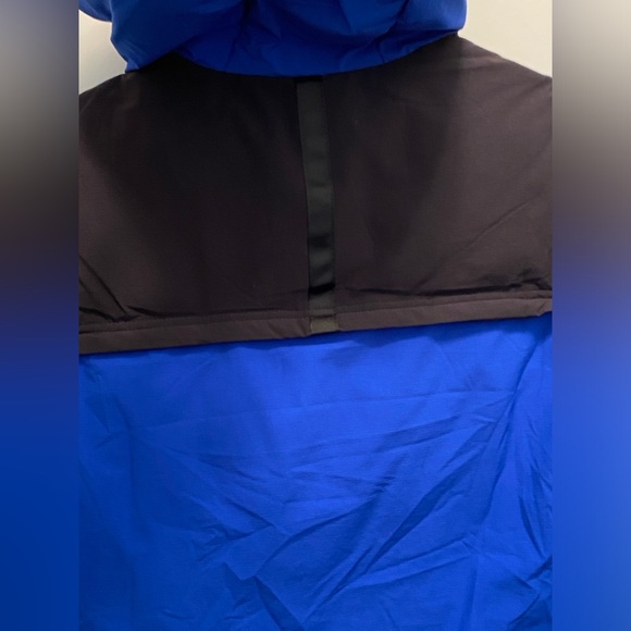 NWT Zara Colourblock Bright Blue and Black Hooded Zip Puffer Vest Size 11-12 - Picture 3 of 11